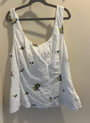 Anthropologie white top thumbnail 1