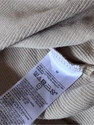 Banana Republic Off Shoulder Ribbed Top Beige NWT Medium thumbnail 7