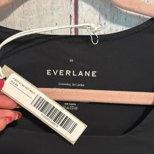 NWT Everlane The Long-Sleeve Supima® Square-Neck Bodysuit thumbnail 5