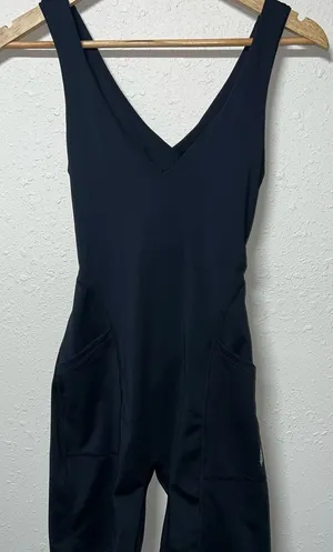FP Movement Black V-Neck Jumpsuit with Wide‎ Straps thumbnail 1