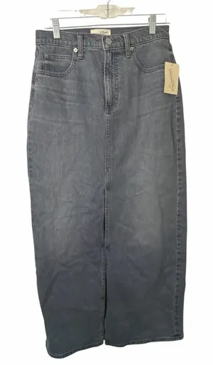 Universal Thread Denim Maxi Skirt Front Slit Size 6 NWT thumbnail 1