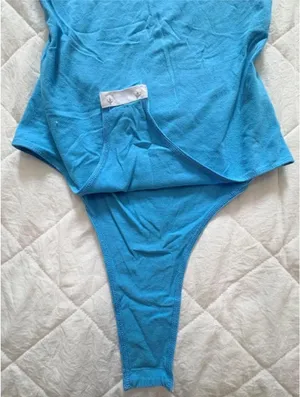 Princess Polly Blue Backless Bodysuit thumbnail 5