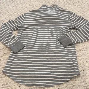 J. Crew Gray Striped Cowl Neck Sweater Size XS C26-016 thumbnail 6