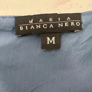 Vintage Maria Bianca Nero Dress‎ Taffeta Silk Iridescent Blue Fit & Flare Party thumbnail 6