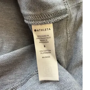 Athleta Purist Sweatshirt Heathered Grey Raglan Center Seam High Low Hem Small thumbnail 7