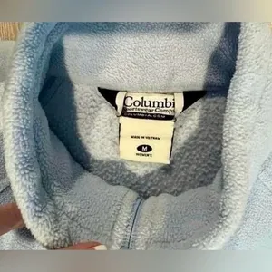 Columbia Blue‎ Benton Zipper Pocket High Neck Fleece Jacket MEDIUM Fall Autumn thumbnail 3