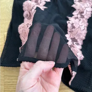Dolce & Gabanna - Sheer Mesh and Lace Camisole in Black & Pink thumbnail 2