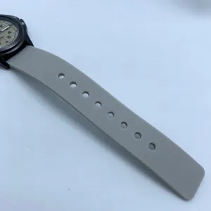 Timex expedition women’s date watch 32mm black tone case gray silicone band runs thumbnail 3