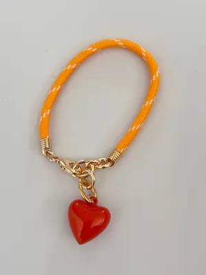 Roxanne Assoulin Happy Cord Puffy Heart Charm Bracelet thumbnail 3