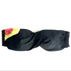 LSpace Black Contrast Geo Twist Bandeau Bikini Top D Cup Colorblock Y2K thumbnail 2