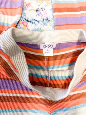 Vrg Grl Striped Sweater Knit Pants Multiple Size M thumbnail 4