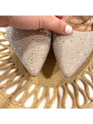 Carvela Kross Jewel Court Heels Glam EU 40.5 Neutral Jewel Crystal Rhinestone thumbnail 8