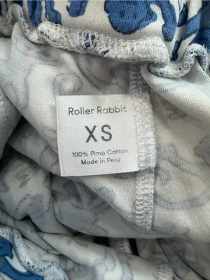 Roller Rabbit Blue and White Monkey Print Bottoms thumbnail 3