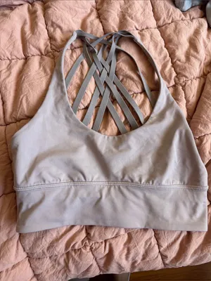 Lululemon Dusty Pink Longline Energy Racerback Strappy Sports Bra thumbnail 5