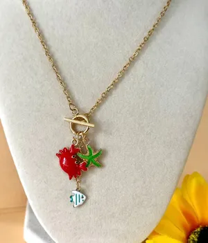 Stainless Steel Crab/Starfish Necklace (455)🦀 thumbnail 1