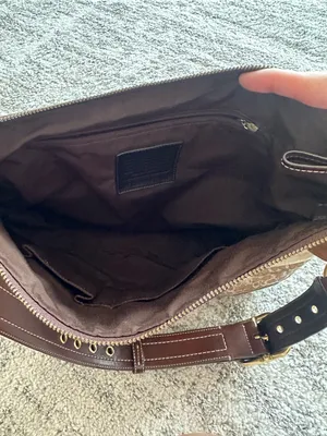 Vintage Y2K Coach Signature Patchwork Leopard Suede Hobo Shoulder Bag thumbnail 10