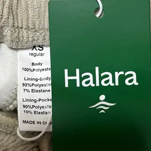 NEW Halara Cream Corduroy High Waist Straight Wide Leg Casual Trousers Pants XS thumbnail 4