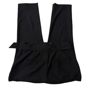 H&M Black Belted Tapered Ankle Pants Size 10 High Rise thumbnail 5