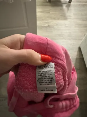 Bunger Tie Dye Hoodie Pink Size L thumbnail 3