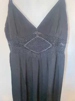 Long Black Maxi Dress Size M thumbnail 3