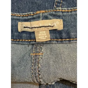 NWT Women Within 30W Petite Stretch Denim Capri Jeans Plus Size Cuffed thumbnail 6
