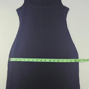 Baltic Born NWOT Moore Ribbed Tank Midi Dress‎ Square Neck Black Large thumbnail 11