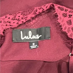 Lulus Camisole Cami Top Wine Colored, Spaghetti Strap, Loose Fit, Size Small thumbnail 3