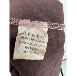 R.Vivimos‎ Brown Boho Midi Dress Womens Medium Cottagecore Prairie Peasant thumbnail 7