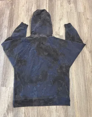 Lululemon Scuba Pullover Hoodie Acid Wash Navy Kangaroo Pocket Size Medium/Large thumbnail 1