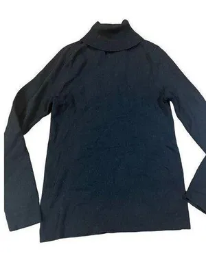 Chico’s womens black fitted turtleneck knit sweater size small thumbnail 1