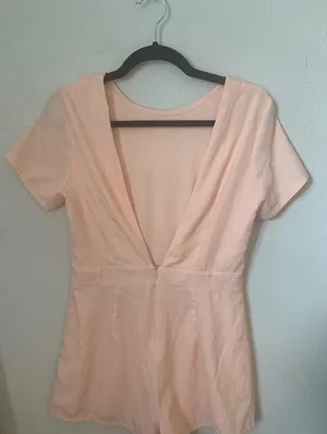 HYFVE Light pink open back romper thumbnail 2