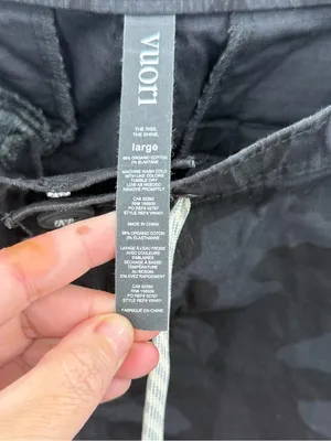 Vuori Ripstop‎ Pants Black & Gray Camo Women's Size Large thumbnail 4