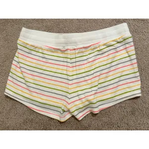 P.J. Salvage Drawstring Stripe Pajama Shorts Sz M $60 MSRP thumbnail 2