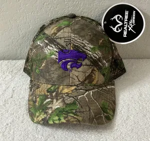 National Collegiate Athletic Association Kansas State Wildcats Realtree Mossy Woodland Camo Mesh Strap Back Hat Cap thumbnail 1