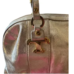 Tory Burch Nico Metallic East West Tote Silver‎ Distressed Leather thumbnail 7