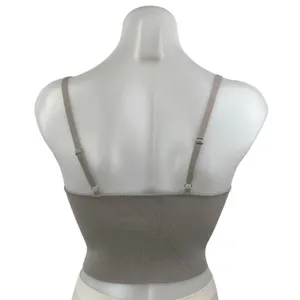 Zara Women's Gray Sleeveless Corset Bustier Knit Cami Tank Camisole Crop Top S thumbnail 4