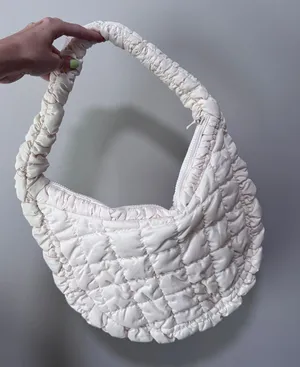 Ariana Grande Fragrances Cream Puffy Puffer Quilted Purse Bag Ulta thumbnail 1