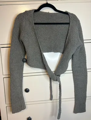 Skims cozy knit wrap sweater thumbnail 1