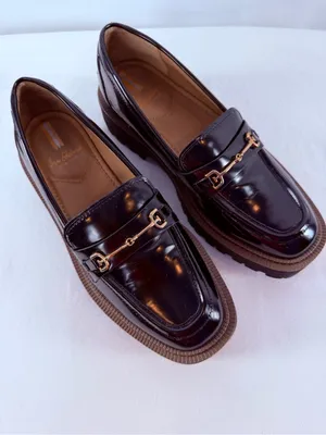 Sam‎ Edelman Laurs Platform Lug Sole Horsebit Loafer in Black Size 7.5 thumbnail 3