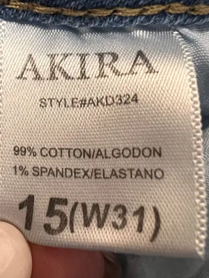 Akira Women's Wide Leg Jeans Size 31 Blue Denim High Rise Casual thumbnail 4
