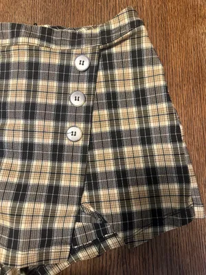 Altar’d State Brown Plaid Fall Skort | Size Small thumbnail 2