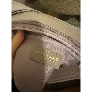 Oriflame Sweden Mauve Vegan Leather Shoulder Baguette Bag thumbnail 4