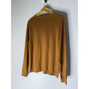 J crew factory XL Llama Embroidered Crewneck Sweater Brown Long Sleeve Knit Top thumbnail 2