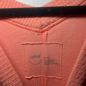 Aerie Coral V-Neck Sweater thumbnail 2