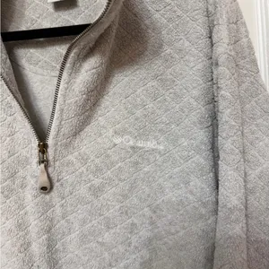 Columbia quilted textured 1/4 zip pullover‎ women’s XL grey thumbnail 2