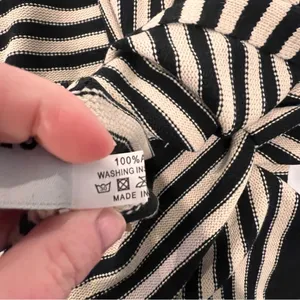 Jack + Lucy Black and Cream Striped Scarf Oversized NWT thumbnail 9