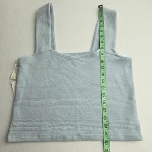 Anthropologie -1629 Daily Practice NWT Sky Blue Ribbed Square Neck Tank Top Sz M thumbnail 8