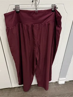 Halara Maroon Flowy High Waisted Pants thumbnail 2