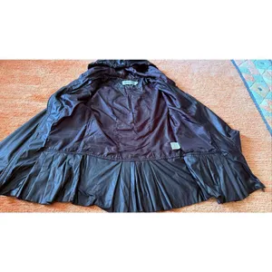 Moto & Co Faux Leather Jacket S Black Peplum Hooded thumbnail 4
