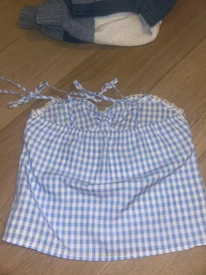 Blue Gingham Top Size XS thumbnail 2